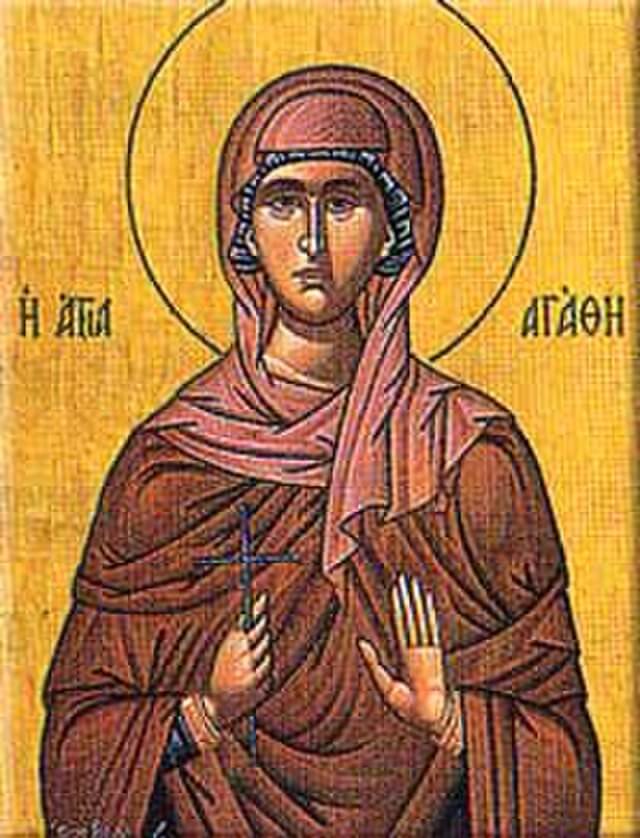 An Orthodox Icon of Saint Agatha