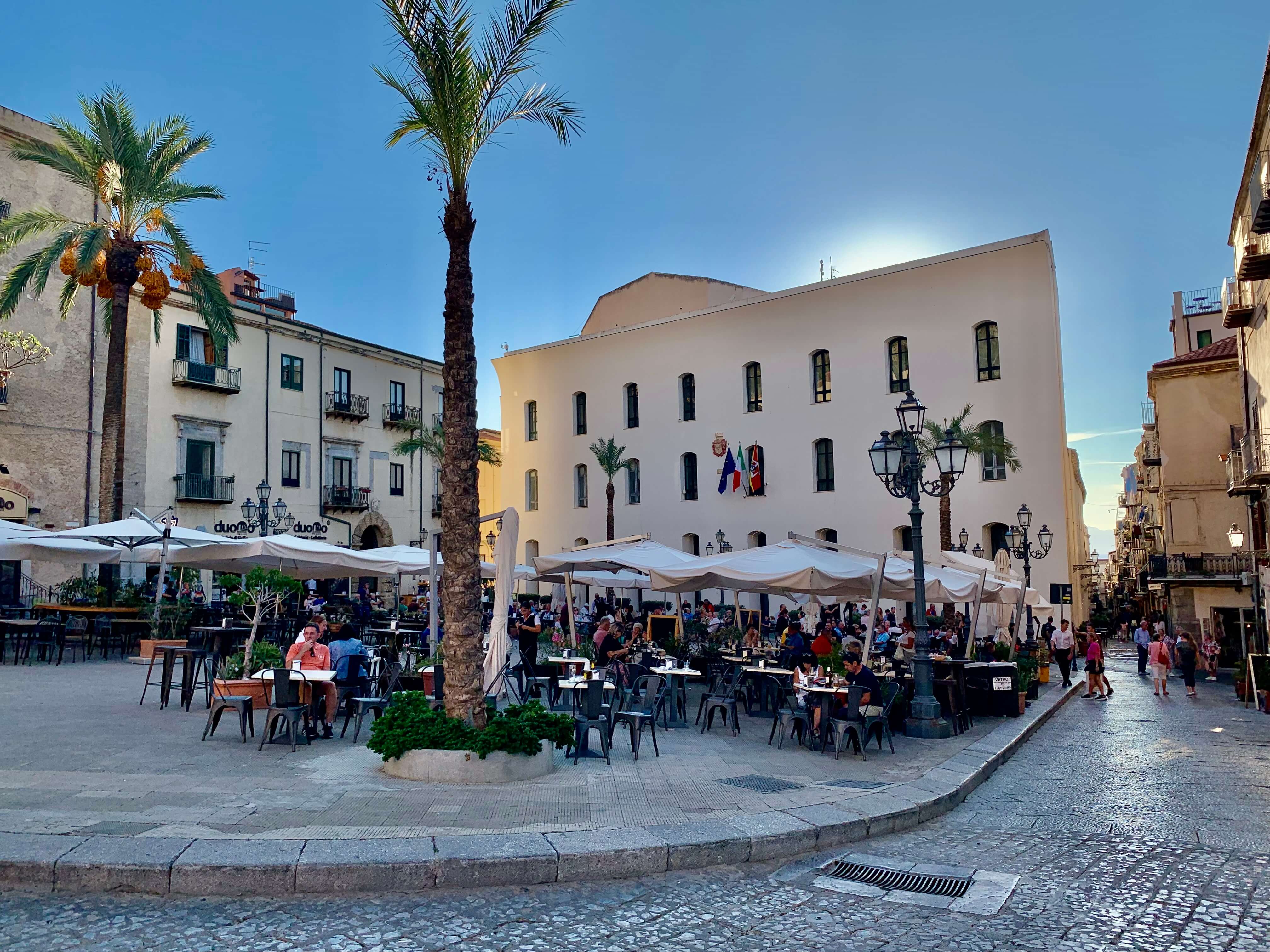 Piazza Duomo in Cefalu, Sicily