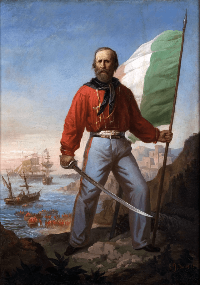 Garibaldi arriving at Marsala