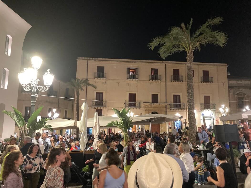 Evening at Piazza Duomo in Cefalu, Sicily
