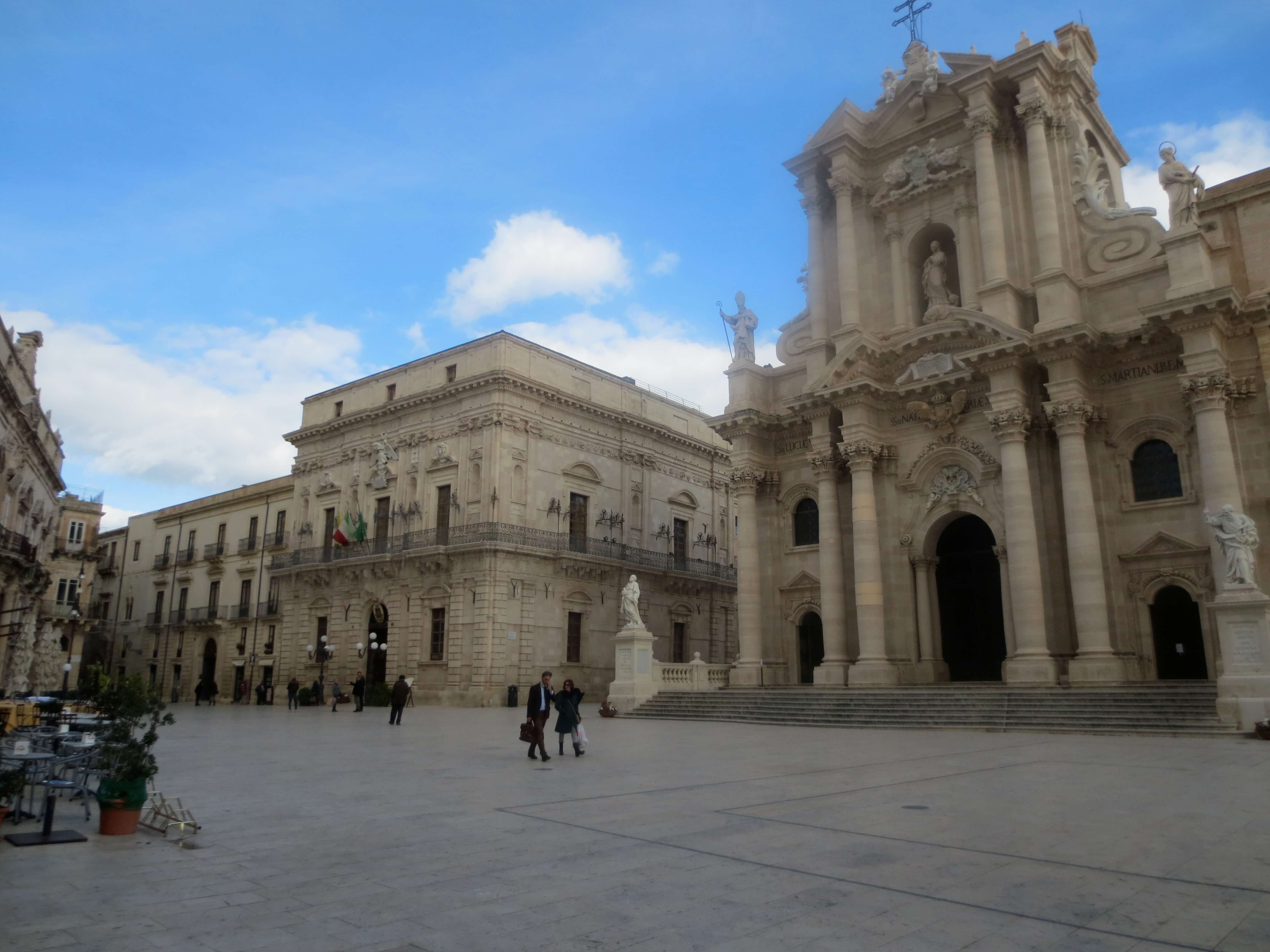 Piazza Duomo in Syracuse, Sicily. Piazza Duomo in Syracuse, Sicily.