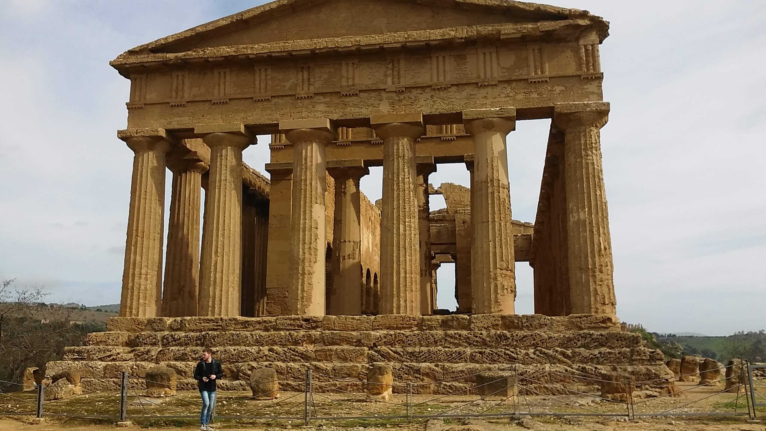 A temple in the Valley of the Temples, in Agrigento, Sicily. A temple in the Valley of the Temples, in Agrigento, Sicily.
