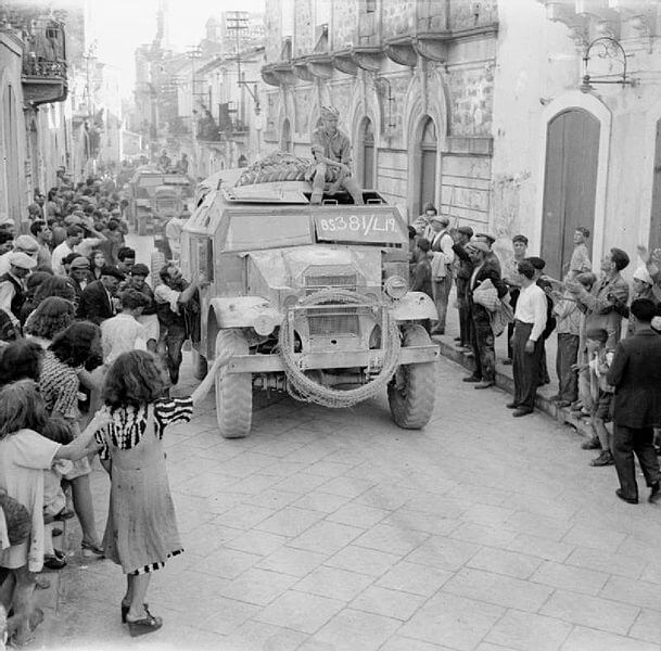British Army in Militello, Sicily British Army in Militello, Sicily