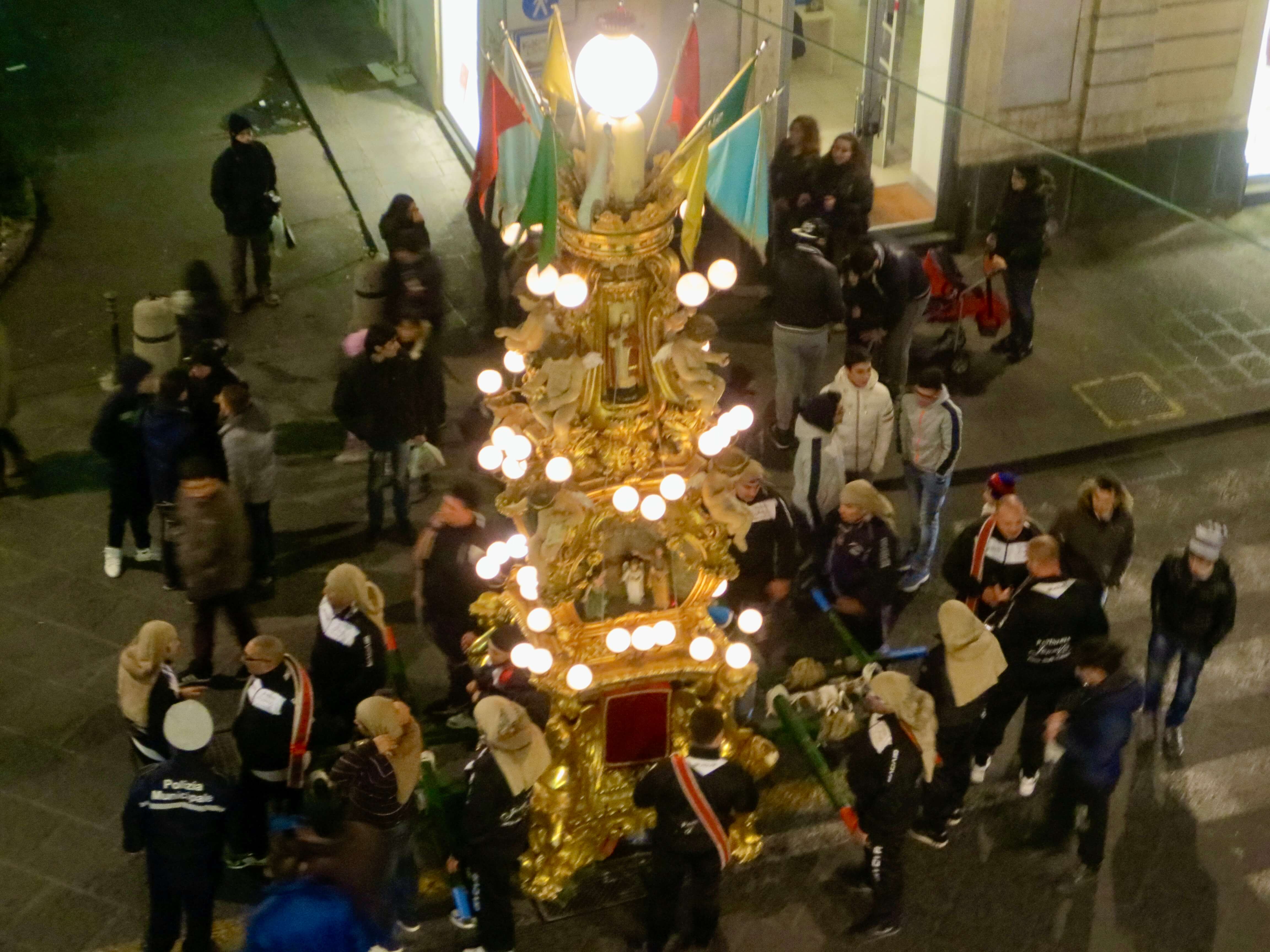 Procession on sant'agatha in Catania