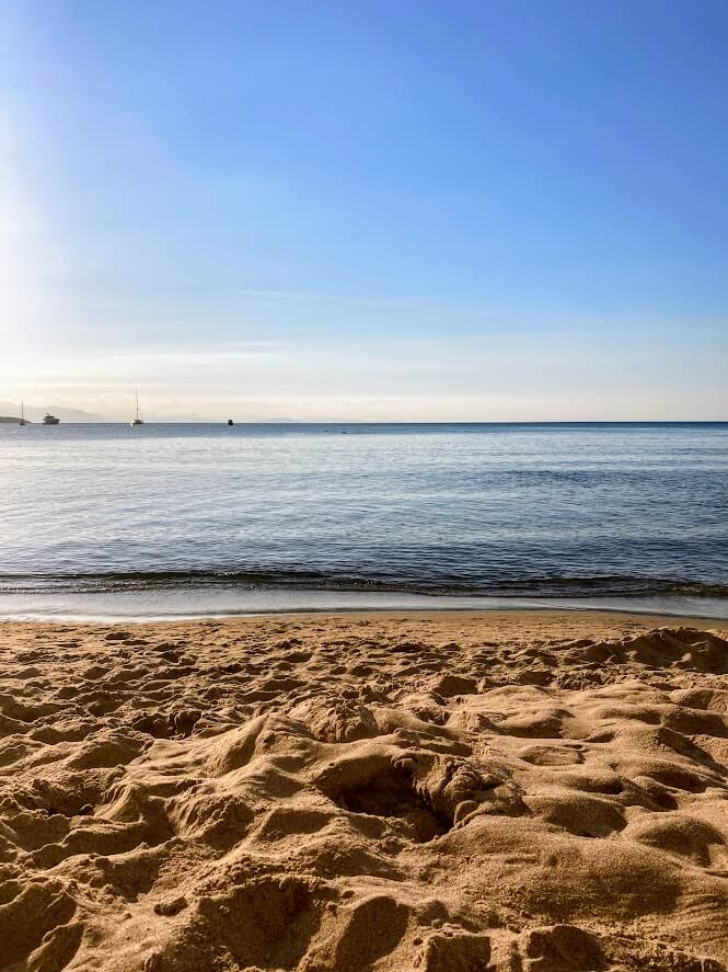 Sandy beach in Cefalu, Sicily Sandy beach in Cefalu, Sicily