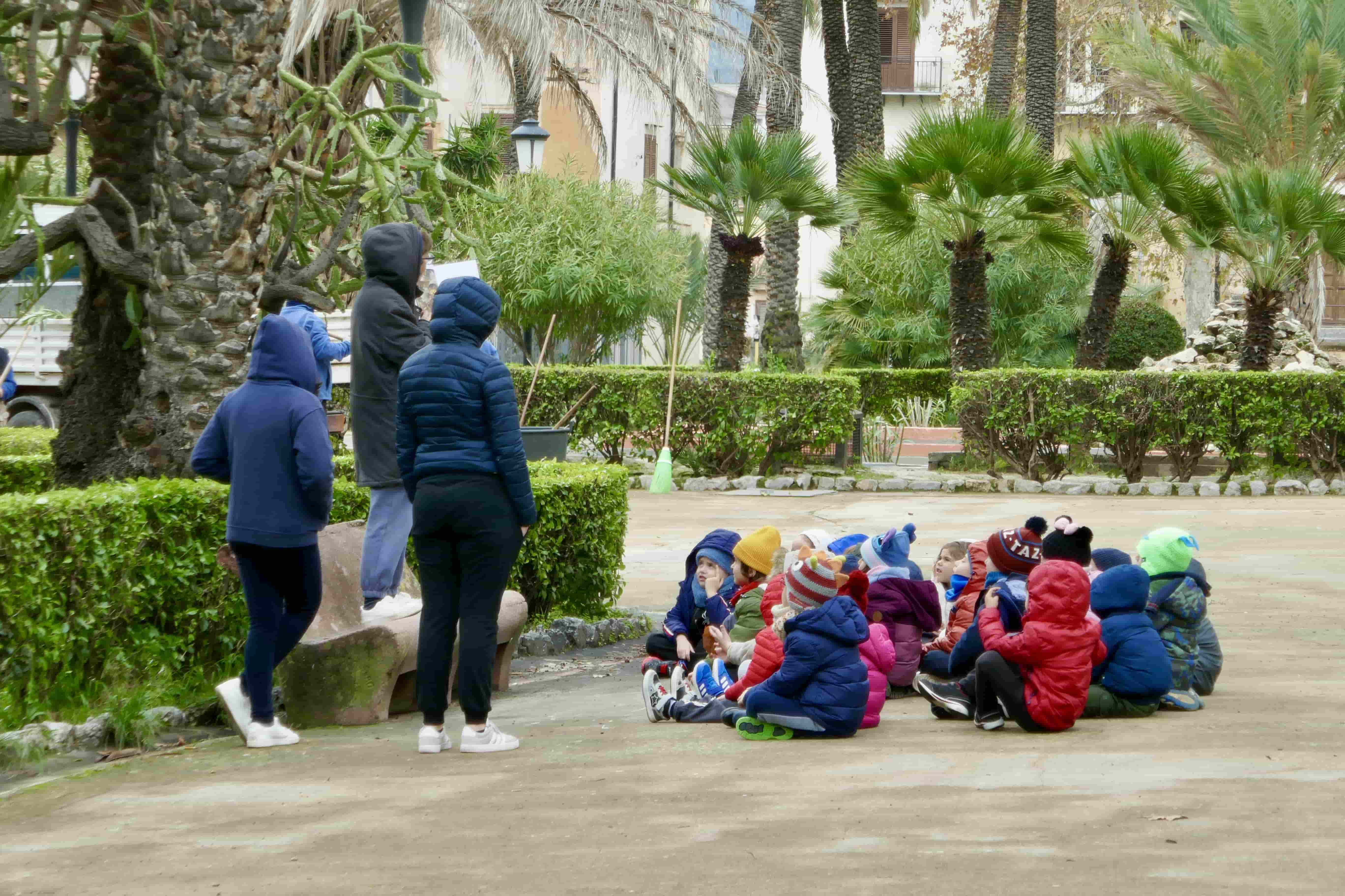 Children Listen to Historical Stories in Palermo
