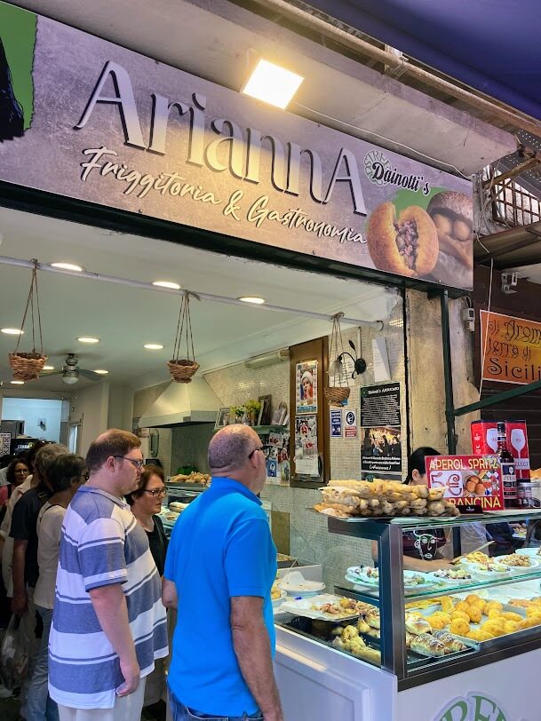 Sicilian home food in Capo Market, Palermo.