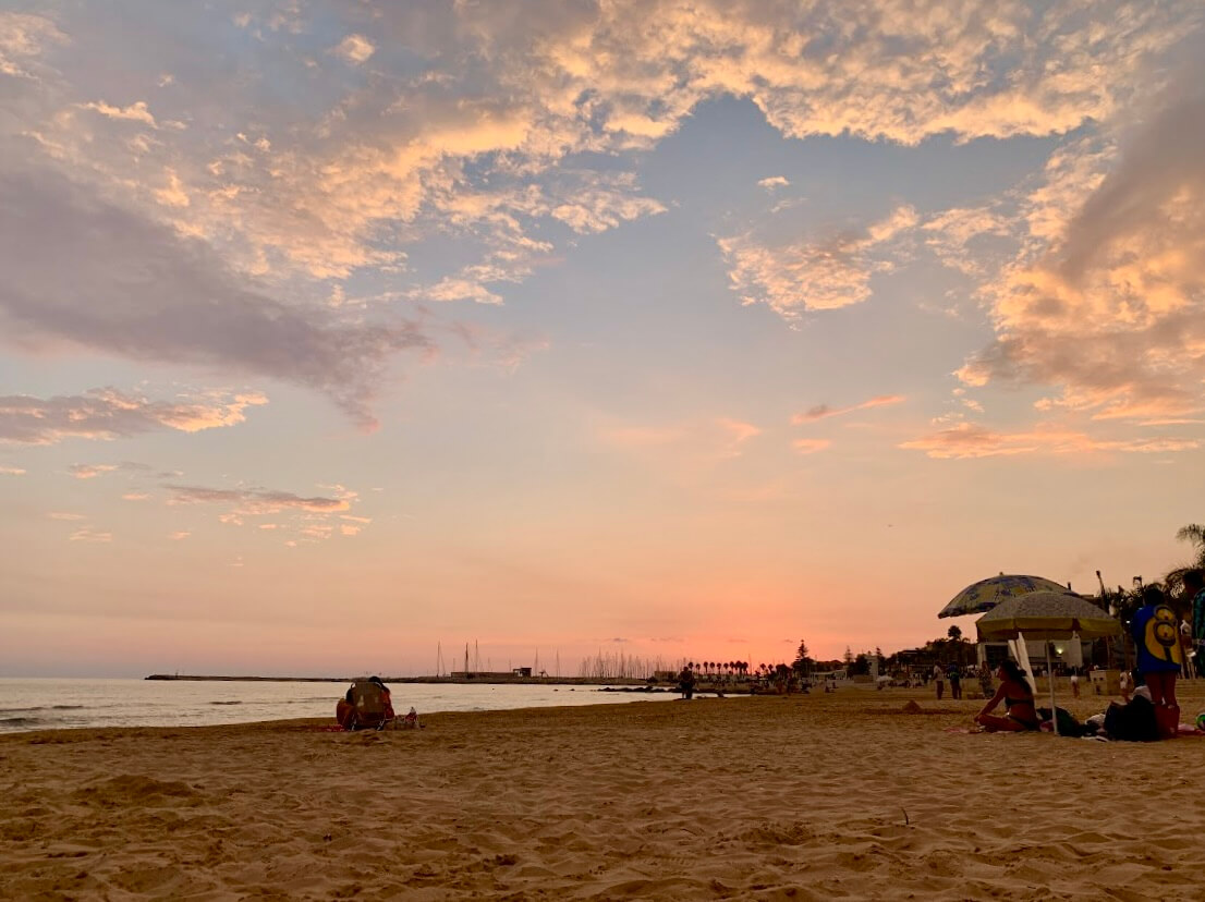 Marina di Ragusa Beach in the Evening