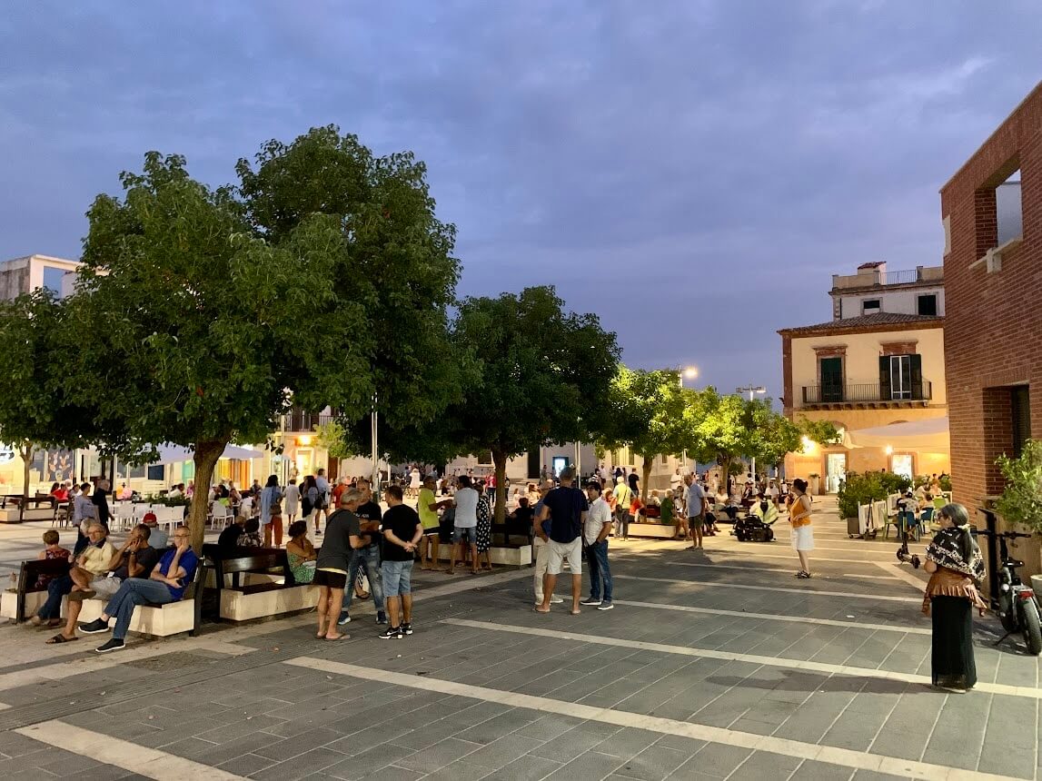 Marina di Ragusa Main Piazza in the Evening