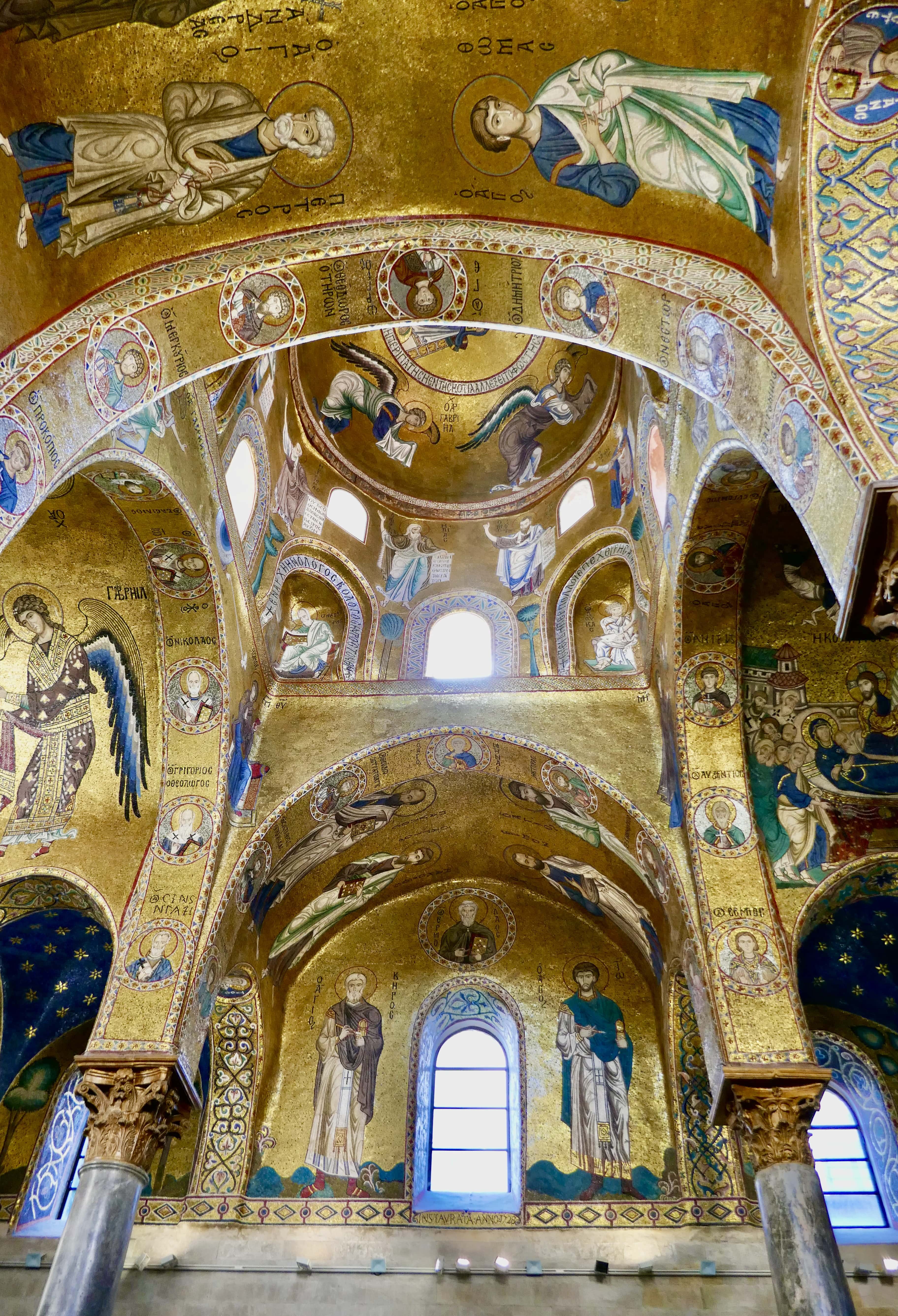 Mosaics in Martorana Church in Palermo Mosaics in Martorana Church in Palermo