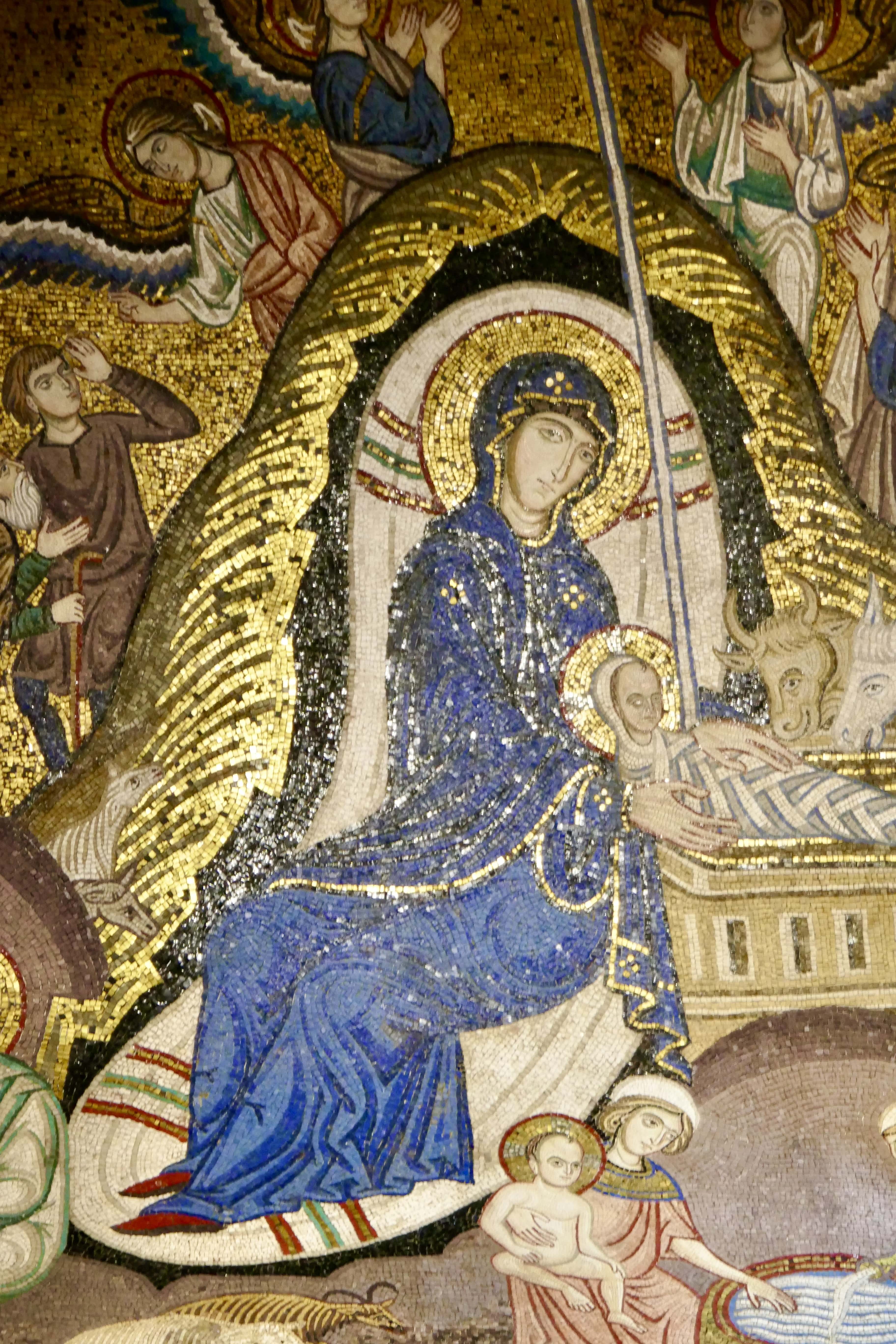Virgin Mary in Mosaics in Martorana Church, Palermo Virgin Mary in Mosaics in Martorana Church, Palermo