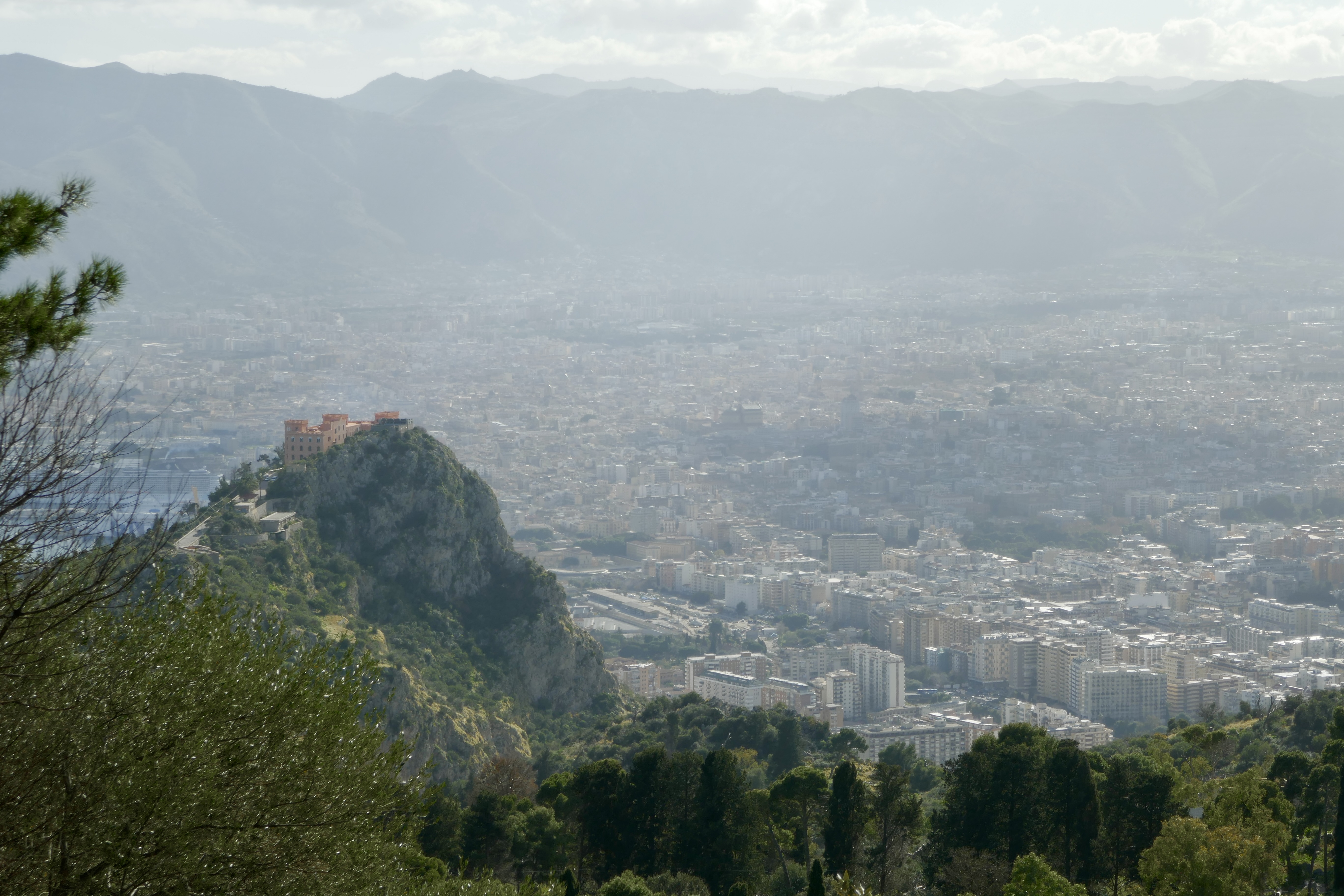 Palermo seen from Monte Pellegrino Hiking Trails