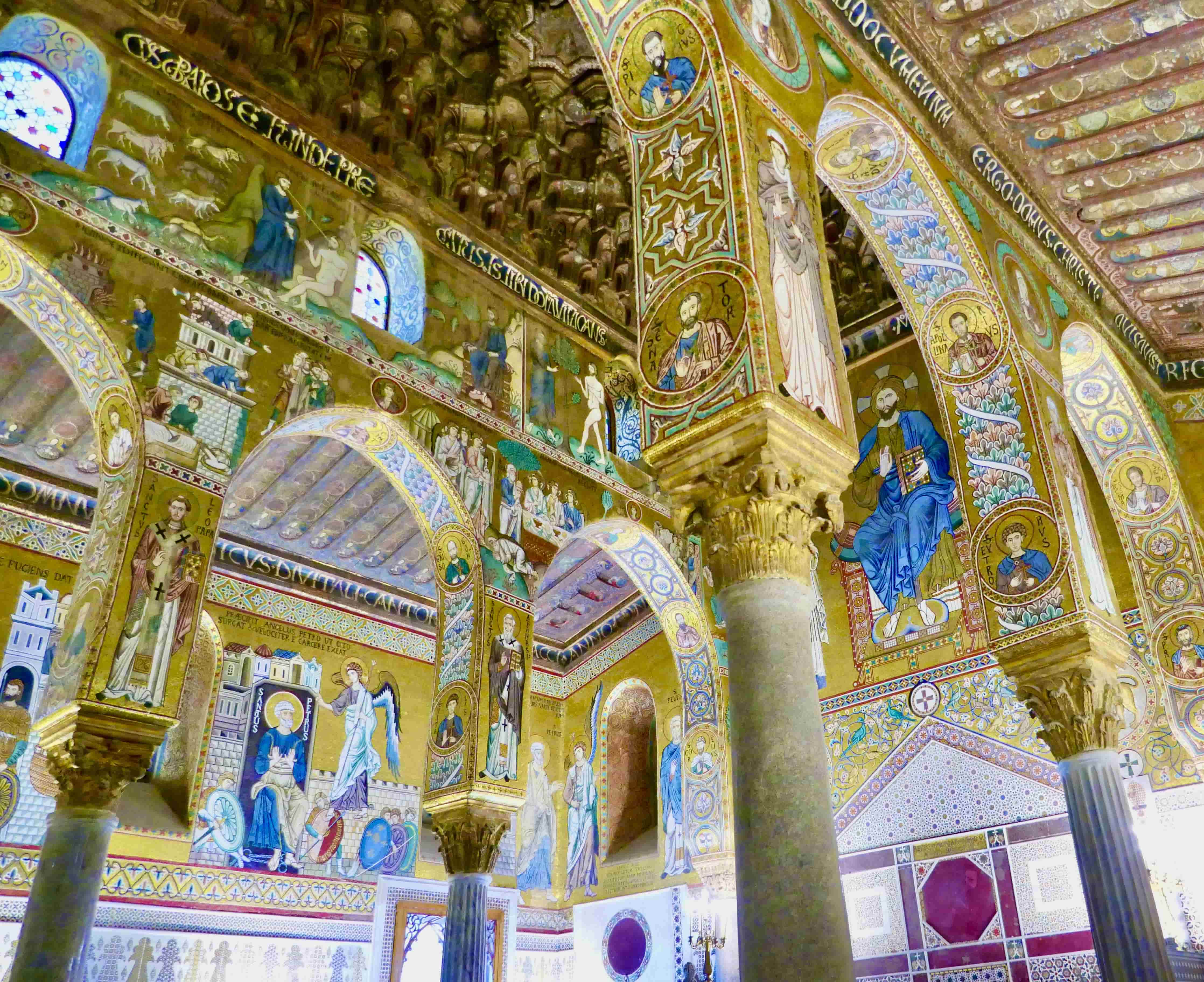 Mosaics in the Palatine Chapel in Palermo