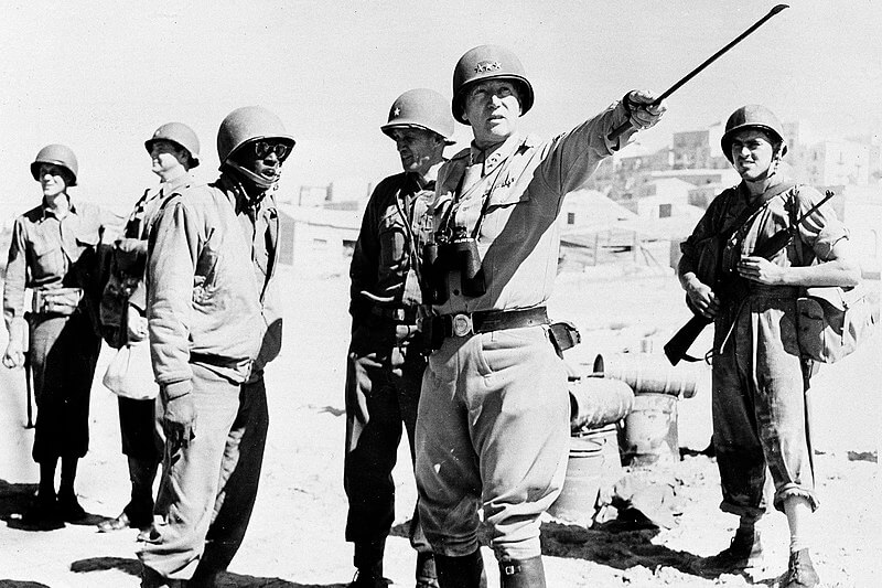 General Patton Instructing Troops in Sicily General Patton Instructing Troops in Sicily