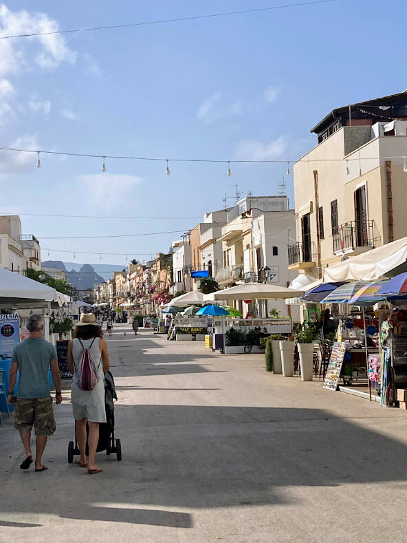 A shopping street in San Vito lo Capo
