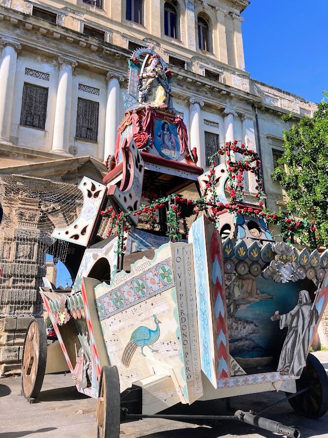 Cart of Santa Rosalia in Palermo