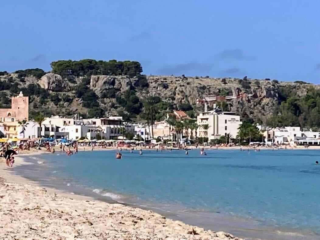 The beach and houses in San Vito lo Capo
