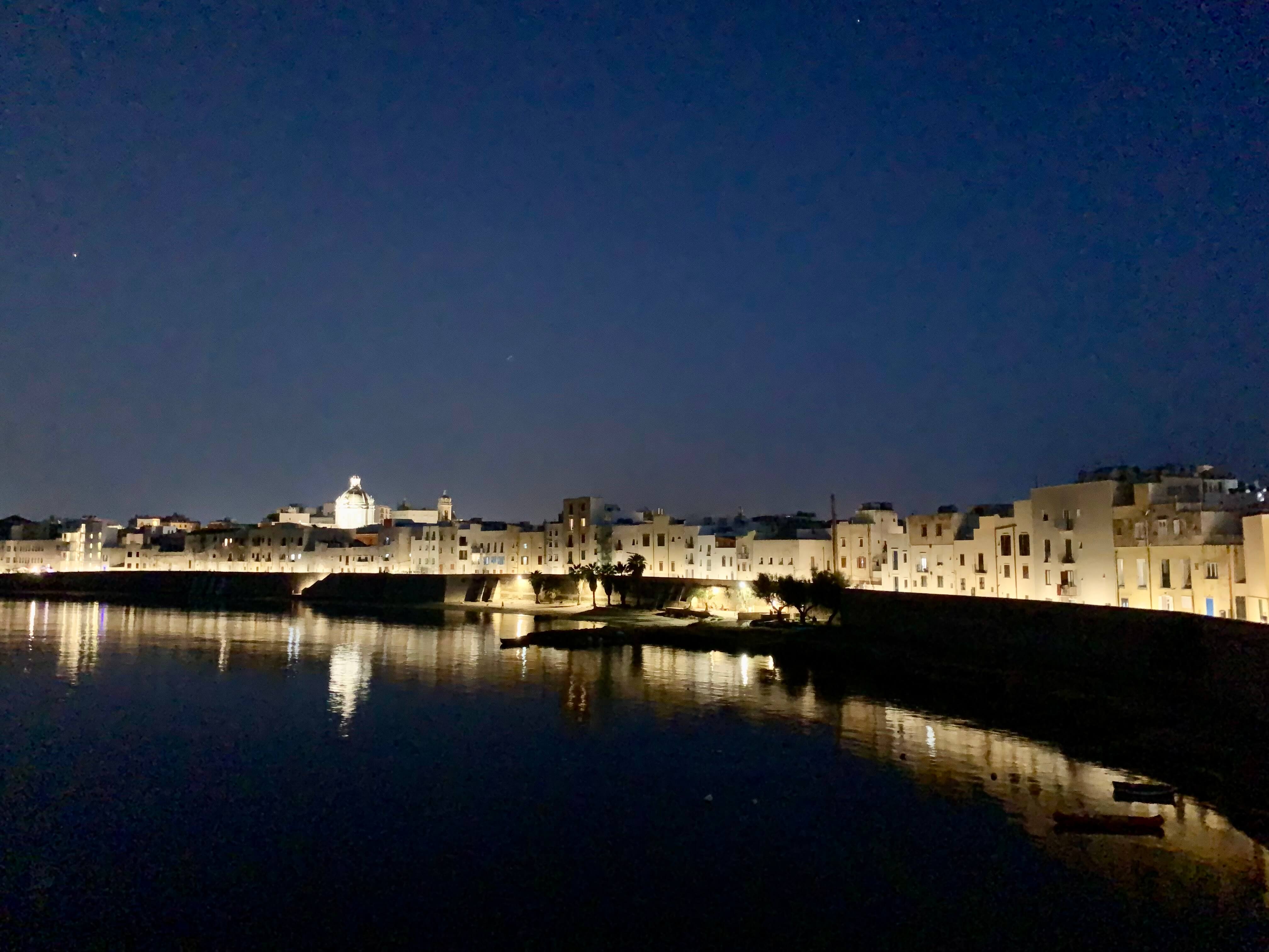 Trapani coastline in the evening