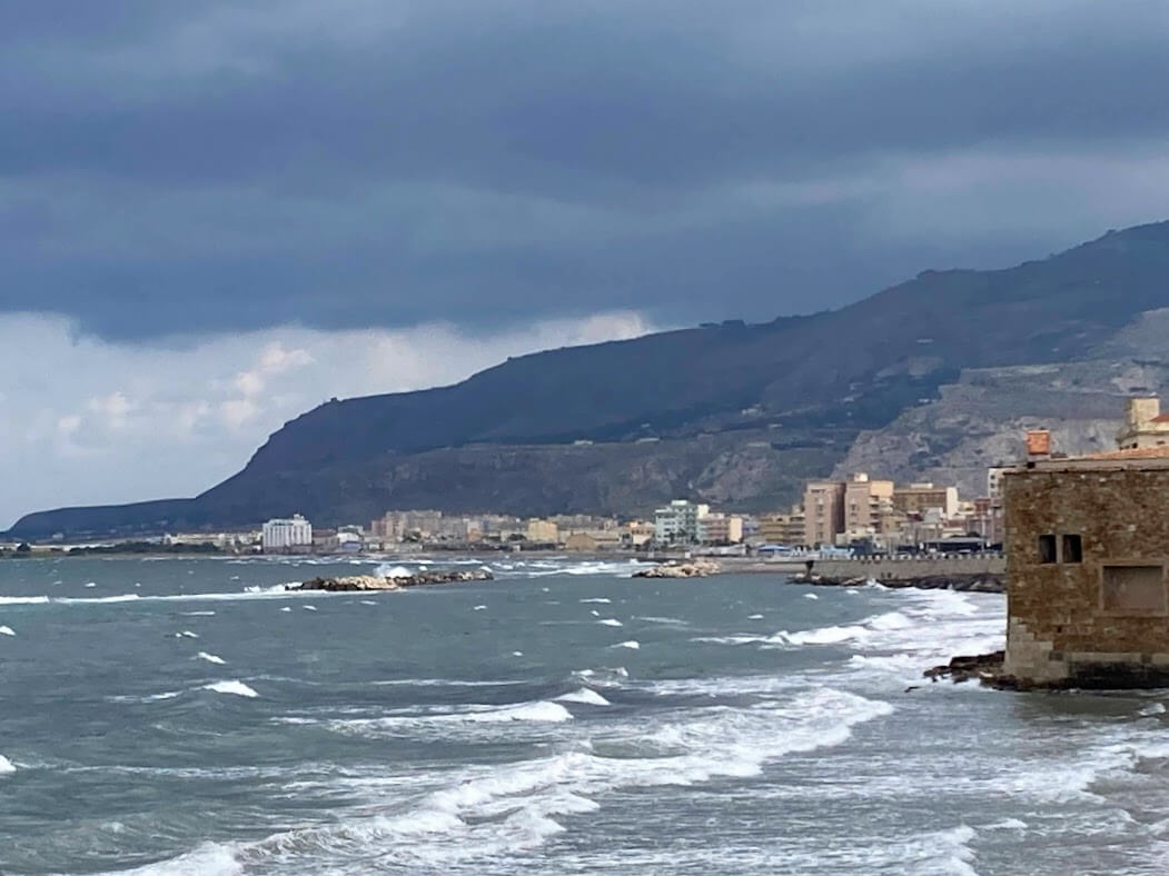 Windy Weather in Trapani Sicily