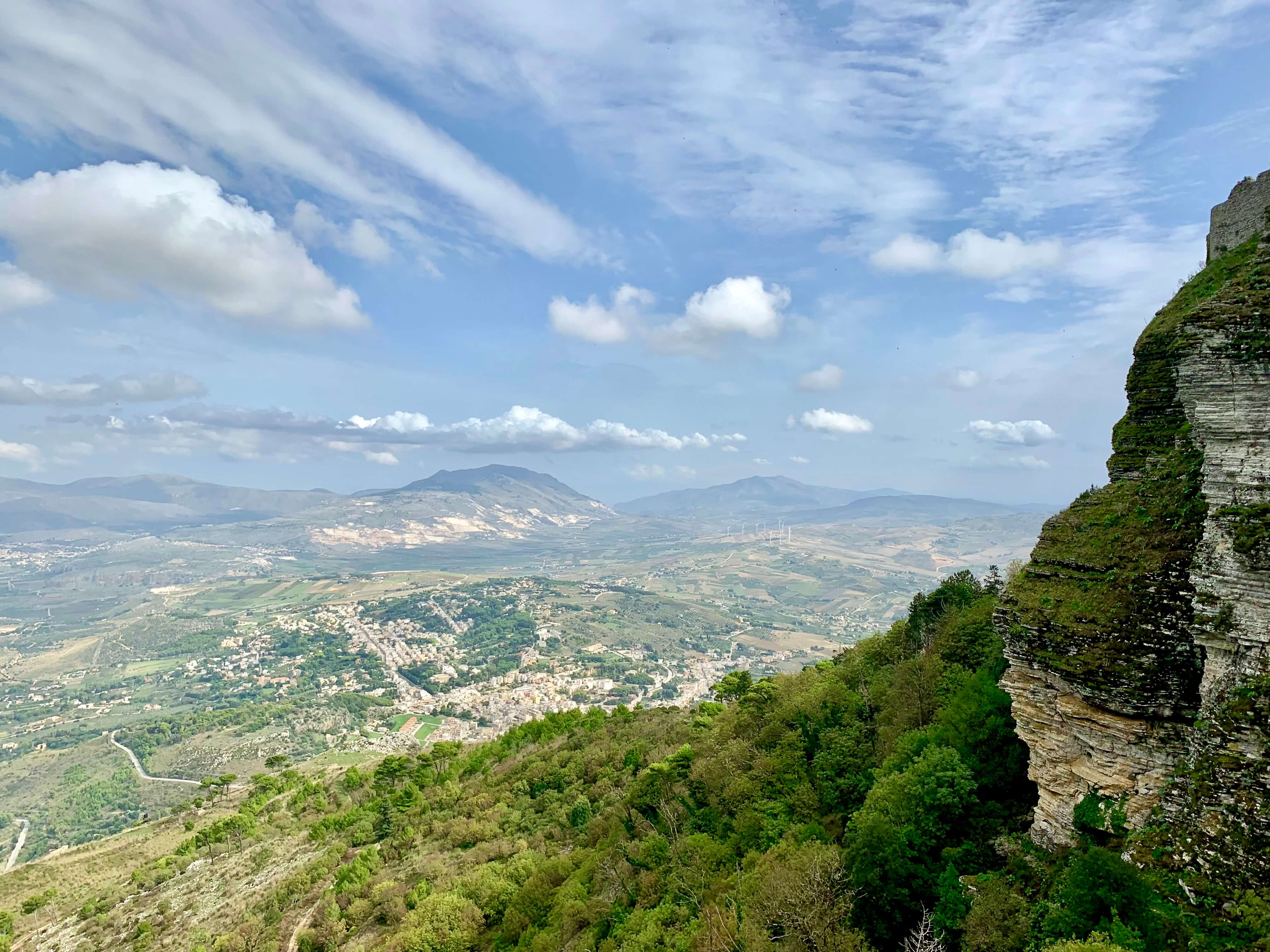 View over western Sicily, from Erice